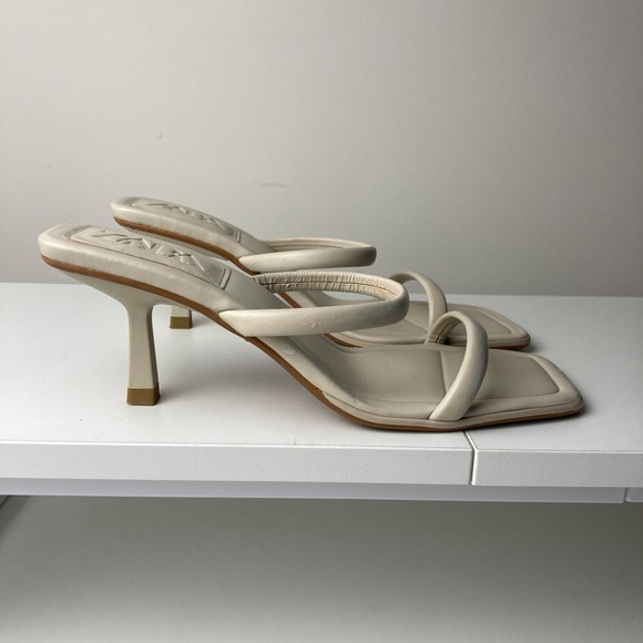 Zara Leather Strap Heel Sandals Brand New Women Size 6.5 - Picture 3 of 10